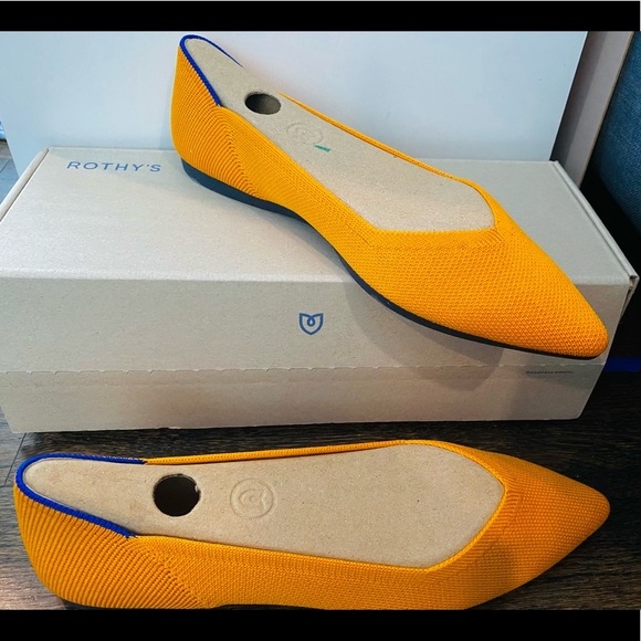 Rothy's Shoes - Rothy’s orange flats shoes. Womens size 7. 
Brand new never worn